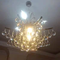 لوستر کریستالی حبابدار دیوار کوب