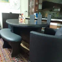 میز نهار خوری ۸ نفره|میز و صندلی غذاخوری|شیراز, گل سرخ|دیوار