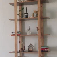 شلف دیواری کلاسیک ترکیب چوب ام دی اف
