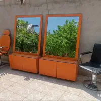 دو عدد صندلی و آینه کمد از  جنس ام دی اف