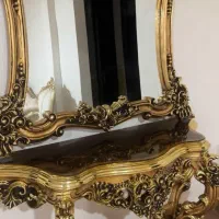 میز کنسول طلایی