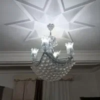 سه عدد لوستر خوشه ای با پایه استیل|لوستر و چراغ آویز|رشت, آب و برق|دیوار