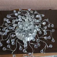 لوستر اشک کریستالی، نقره ای