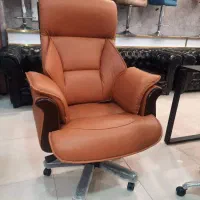 صندلی مدیریت تمام چرم رنگ  عسلی|صندلی و نیمکت|قم, کلهری|دیوار
