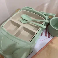 سرویس غذا خوری بامبو کودک برند کره ای اصل|اسباب و اثاث بچه|تهران, مجیدآباد|دیوار