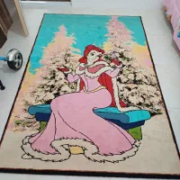 فرش فانتزی دخترانه ۴ متری کاملا نو