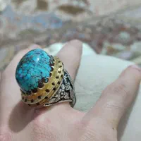 انگشتر فیروزه نیشابوری رگه عنکبوتی محک کلکسیونی|جواهرات|تهران, آرژانتین|دیوار