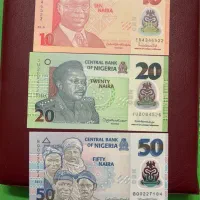 اسکناس ست ۱۰ تا ۵۰ نایرا کشور نیجریه پلیمری