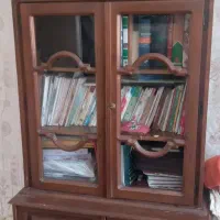 کتابخانه۲تکه ای اصل چوب گردو