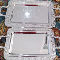 یک جفت سینی استیل درحد صفر