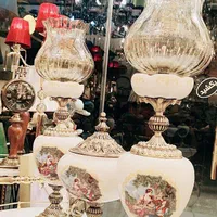 ست شمعدان سه تایی تمام برنز درباری( لیلی مجنون)|چراغ خواب و آباژور|تبریز, |دیوار