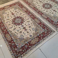 جفت قالیچه دستباف ‌کرک و ابریشم کاشان|فرش|تهران, اکباتان|دیوار