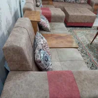 مبل راحتی  ۹ نفر  تمیز و زیباهمراه با باکس و ...|مبلمان خانگی و میز عسلی|لاهیجان, کوی آزادگان|دیوار