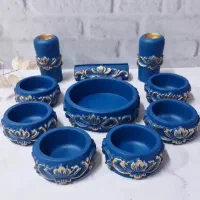 کارهای شمع وسنگ مصنوعی(باکس گل گیفت ست دکوری)