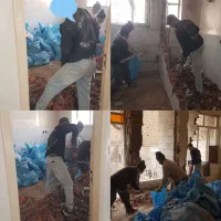 تخریب با تراکتور بنایی باغ ویلا ساختمان تخریبکار پ
