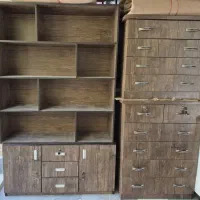 کتابخانه و دراور همراه با آینه.گلیم