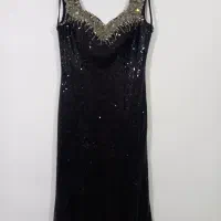 لباس مجلسی سنگ دوزی و پولک دوزی شده