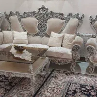 مبلمان استیل ۹نفره بهمراه میز عسلی های کامل|مبلمان خانگی و میز عسلی|آمل, |دیوار