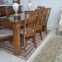 میز غذا خوری هشت نفره  تمام راش گرجستان