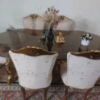 مبلمان سلطنتی ۹ نفره کاملا نو و میز وصندلی ۶ نو|مبلمان خانگی و میز عسلی|مشهد, نیروی هوایی|دیوار