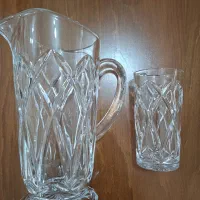 چهار دست پارچ و لیوان کریستالی|ظروف سرو و پذیرایی|پیرانشهر, |دیوار