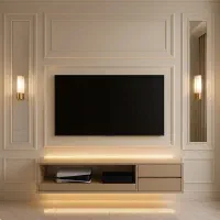 کابینت، تی وی وال، کناف، کاغذ دیواری