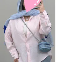 شومیز نگینی صورتی رنگ