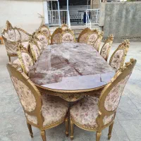 مبلمان سلطنتی بامیز غذا خوری ۱۲ نفر|مبلمان خانگی و میز عسلی|آق قلا, |دیوار