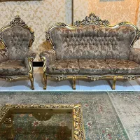 مبل 9 نفری به همراه دو میز و دو عسلی در حد نو...|مبلمان خانگی و میز عسلی|دوگنبدان, |دیوار