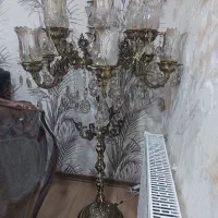 آباژور ایستاده تمام برنز ۱۳لاله خیلی بزرگ وسنگین