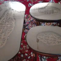 میز عسلی منبت کاری چوبی با شیشه|مبلمان خانگی و میز عسلی|محمدیه-قزوین, |دیوار
