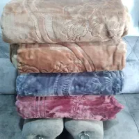 پتو گلبافت  دونفره تک‌رنگ