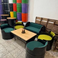 میز و صندلی بشکه ای|میز و صندلی غذاخوری|اصفهان, لیمجیر|دیوار
