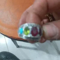انگشتر نقره اصل هفت نگین