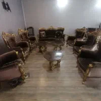 مبلمان استیل تمام چوب گردو لاکچری