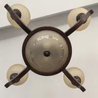 لوستر چوبی 4 شعله