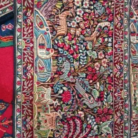 یک دست قالیچه طرح شکارگاه بافت راور|فرش|کرمان, |دیوار
