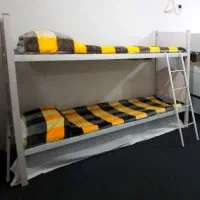 تخت دوطبقه خوابگاهی طرح ممبران ستون فلز+لوازم کامل|تخت و سرویس خواب|اهواز, کیانپارس |دیوار