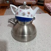 کتری و قوری استیل سالم و تمیز