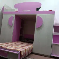 تخت دوطبقه سالم بدون تشک|تخت و سرویس خواب|قم, نیروگاه|دیوار
