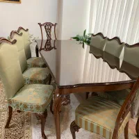 مبل ۷نفره چوب راش درجه یک در حد نو با ناهارخوری|مبلمان خانگی و میز عسلی|تهران, جنت‌آباد جنوبی|دیوار
