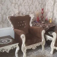 مبل هفت نفره همراه با جلو مبلی و دو میز عسلی|مبلمان خانگی و میز عسلی|اسلامشهر, شهرک مصطفی خمینی|دیوار