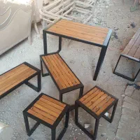 رگال میز پیشخوان نیمکت فلزی لوکس دسته دار  ترولی