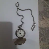 ساعت جیبی  و گردنبند استیل اصل