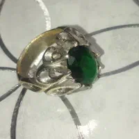 انگشتر نقره زمرد افریقا اصل زیر قیمت