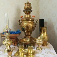 سماور ذغالی برنجی
