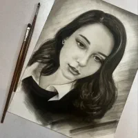 طراحی چهره تابلو نقاشی