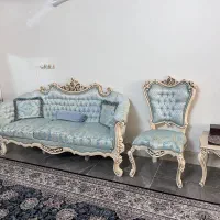 مبلمان استیل ۱۰ نفره سفارشی همراه کنسول|مبلمان خانگی و میز عسلی|قم, عمار یاسر|دیوار