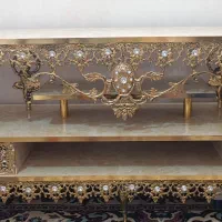 میز تلوزیون برنزی طرح طاووس|میز تلویزیون|اردبیل, |دیوار