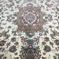 (فرش فرزین)فرش۱۲متری دستباف،نقشه نوین فر،گل ابریشم|فرش|تبریز, |دیوار
